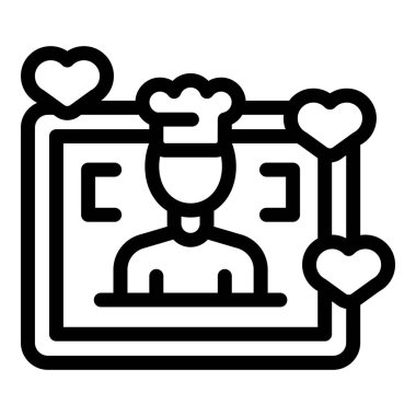 Şef internette olumlu yorumlar alıyor. Fotoğrafını çevreleyen kalpler müşteri memnuniyetini ve takdiri simgeliyor.