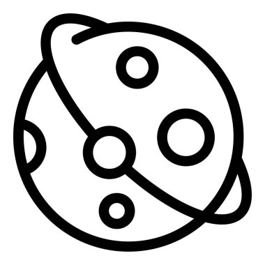 Uzak bir galaksiden ekseninde dönen bir gezegenin basit simgesi