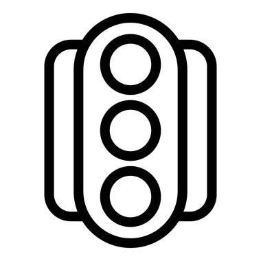 Trafik ışıklarını gösteren minimalist bir illüstrasyon, trafik, güvenlik ve ulaşım projeleri için mükemmel
