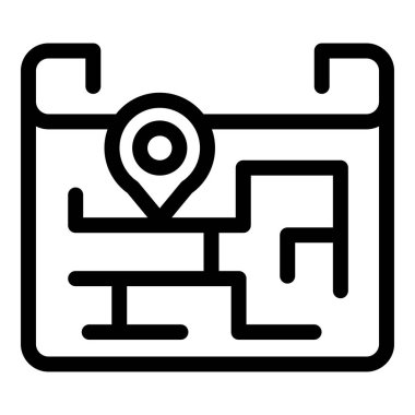 Basit şehir haritası bir konum şifresi ile yolu gösteriyor