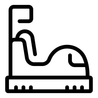 Çarpışan bir arabanın çizgili sanat simgesi, eğlence parkı gezilerinin heyecanını projelerinize getiriyor.