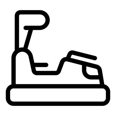 Spor salonlarında bulunan sabit bir bisikleti temsil eden basit bir çizgi resim simgesi