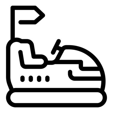 Çarpışan araba eğlencesi, eğlence fuarında çocuklar ve yetişkinler için heyecan verici bir eğlence.