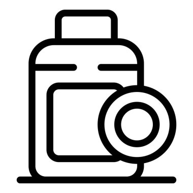 Sağlıklı bir yaşam tarzı için sprey protein tozu içeren spor beslenme kabı.