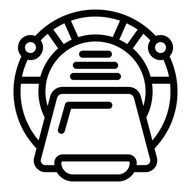 Manyetik rezonans görüntüleme tarayıcısı insan kafa tarama sonuçları, tıbbi muayene ve sağlık konsepti gösteriyor