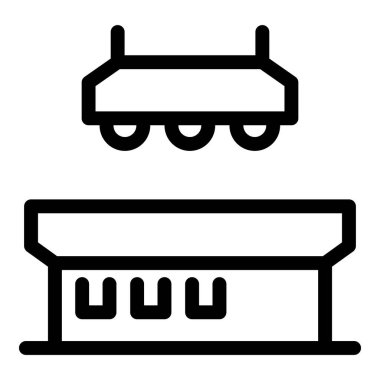 Tohum tepsisini aydınlatan akıllı bir çiftlik lambasının ikonu, kapalı alanda bahçe işlerini ve otomatikleştirilmiş bitki bakımını temsil ediyor.