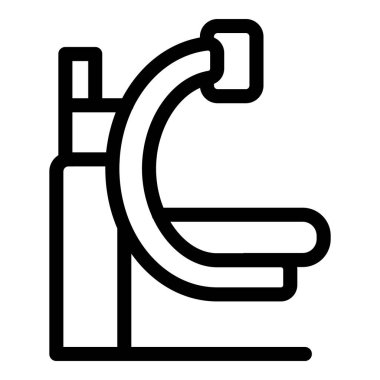 Abdominal mekik için tasarlanmış bir makinenin ana hatları simgesi, fitness ve spor aletlerini temsil etmek için ideal.