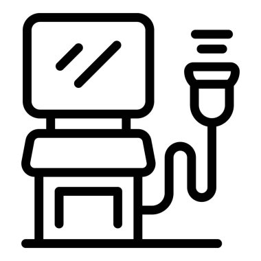 Ultrason cihazı monitöründe ultrason sonuçlarını gösteriyor.