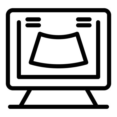 Hamilelik kontrolü sırasında doktor muayenehanesinde cenin gösteren ultrason makinesi.