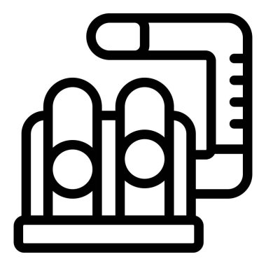 Laboratuvar ekipmanları, biyoteknoloji ya da ilaç endüstrisi kavramları için robotik kol kullanarak test tüplerini analiz ediyor.