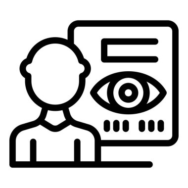 Doktor muayene sırasında bir hastaya göz testi gösteriyor.