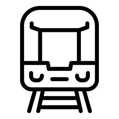 İstasyona gelen bir trenin basit çizimi