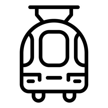 Şehir ulaşımını temsil eden modern bir tramvayın simgesi.