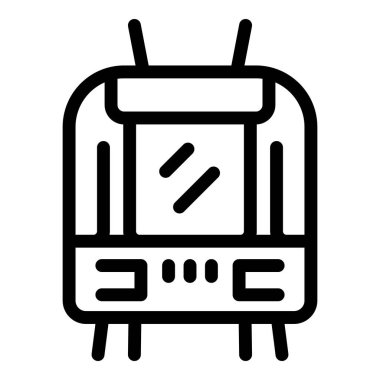 Bir trenin ya da tramvayın ileriye giden basit simgesi