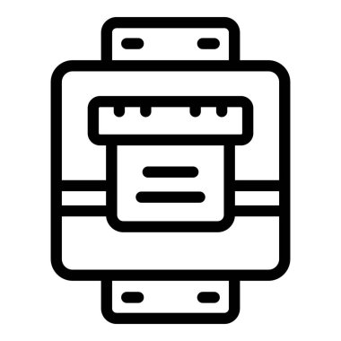 Elektrik sayacının elektrik kullanımını ölçen çizgi simgesi