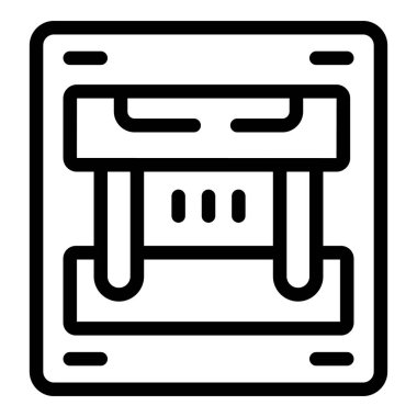 Elektrik sigorta kutusunun satır sanatı simgesi, devreleri yönetmek ve korumak için gereklidir