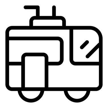 Basit bir tramvay simgesi, web siteleri ve uygulamalar için mükemmel