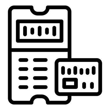 Bilet almak için kullanılan basit, cesur bir kredi kartı simgesi