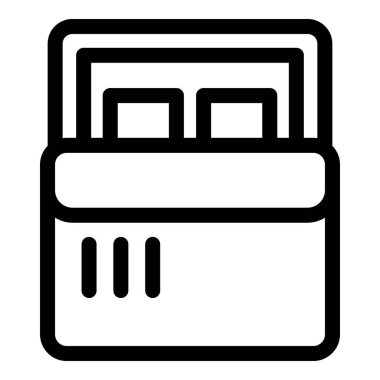 Mikroçip ve banka bilgilerini gösteren basit bir kredi kartı simgesi