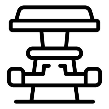 Basit bir piknik masası ikonu. Açık hava yemeklerini ve eğlenceleri temsil etmek için mükemmel.