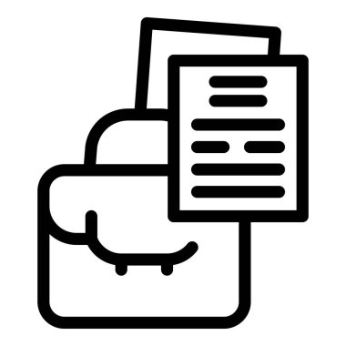 İş belgelerini aktif olarak yazdıran bir ofis yazıcısının basit simgesi