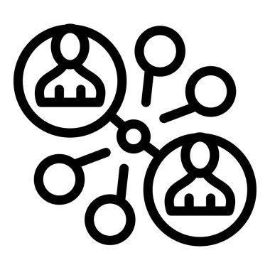 Evlerinden uzaktan çalışan insanları birbirine bağlayan bir ağın simgesi