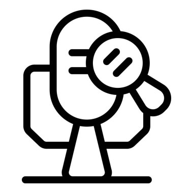 Büyüteç, podcast 'te yüksek kaliteli ses arayışını sembolize eden bir podcast mikrofonunu inceliyor