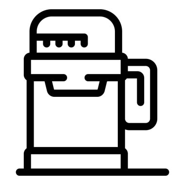 Taze kahve demleyen elektrikli kahve makinesinin ikonu.