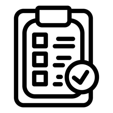 Görev tamamlamayı sembolize eden, işaretli simgeyle tamamlanmış bir listeyi gösteren pano