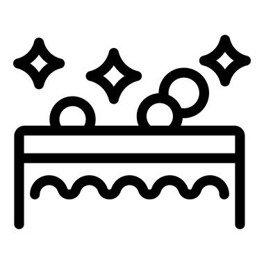 Minimalist logo bir temizlik servisini temsil ediyor. Yüzey pırıl pırıl parlıyor.