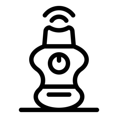 Kablosuz bağlantı kullanarak veri gönderen akıllı su şişesinin satır simgesi