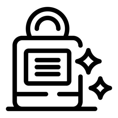 Tertemiz ve hijyenik bir mutfak için parlak yıldızlı siyah fırın ikonu.