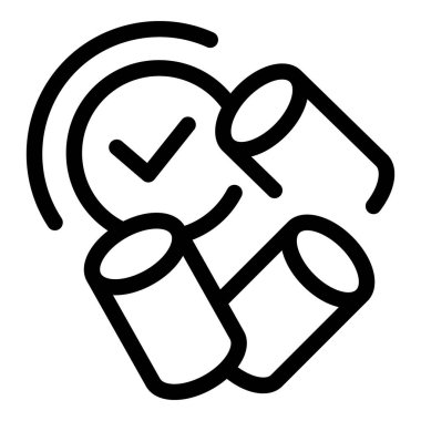 Kalite onayını gösteren işaretli mantar ağacı silindiri seçim süreci