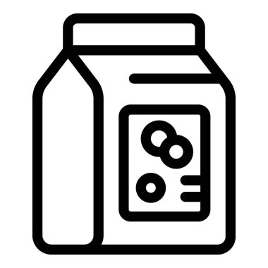 Kahvaltı gevreği kavramını temsil eden çizgi simgesi tarzı yiyecek ambalajı