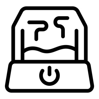 Elektrikli yemek buharı sağlıklı yemek ikonu hazırlıyor.