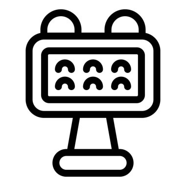 Bir spor maçının sonuçlarını gösteren bir skorbordun simgesi