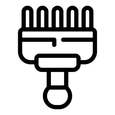 Saç kesme makinesi ikonu, berber dükkanı malzemeleri saç kesmek için.