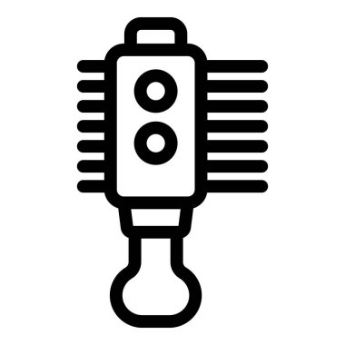 Elektronik saç fırçası ve iyonizör modern saç stili için mükemmel düz saç yapıyor.