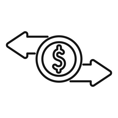 Para transferini temsil eden basit satır simgesi