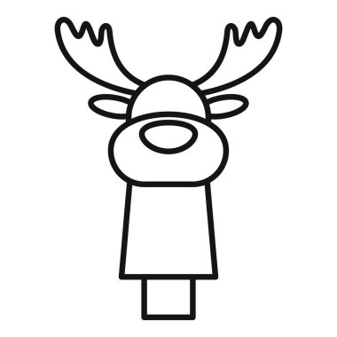 Dişleri gösteren USB flash disk ren geyiği gülümsemesi