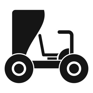 Ay yüzeyinde gezinen bir aracın siyah silueti.