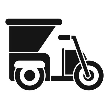 Asya 'da yaygın bir ulaşım biçimini temsil eden basit bir motosiklet taksi simgesi