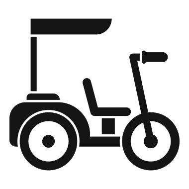 Golf arabasının sade bir simgesi. Yeşili geçmek için kullanılmayı bekliyor.