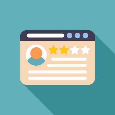 Yıldız değerlendirme sisteminde beş yıldızdan dördünü gösteren web sitesi kullanıcı derecelendirme deneyimi