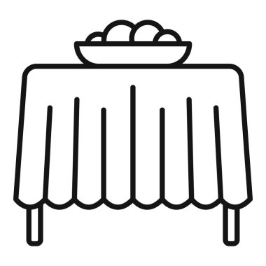 Yemek ve konukseverlik kavramlarını temsil etmek için mükemmel bir sofra kurma sanatı.