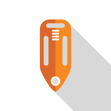 Yardıma ihtiyacı olan yüzücülere yardım etmek için turuncu cankurtaran yüzme aracı