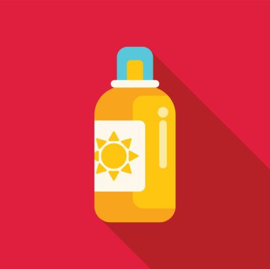 Güneş kremi şişesi cildini tehlikeli UV güneş ışınlarından korur.