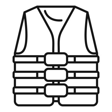 Yüzerken güvenlik ve koruma için basit bir can yeleği çizimi