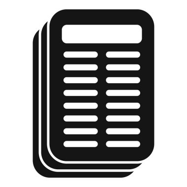 Yazılı kağıt yığınlarının siyah beyaz simgesi, bürokrasi, yönetim veya evrak işleri gibi konular için idealdir