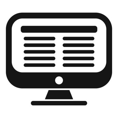 Web geliştirme kavramı için siyah kabartma simgesi, masaüstü bilgisayar ekranında web kodu programlama